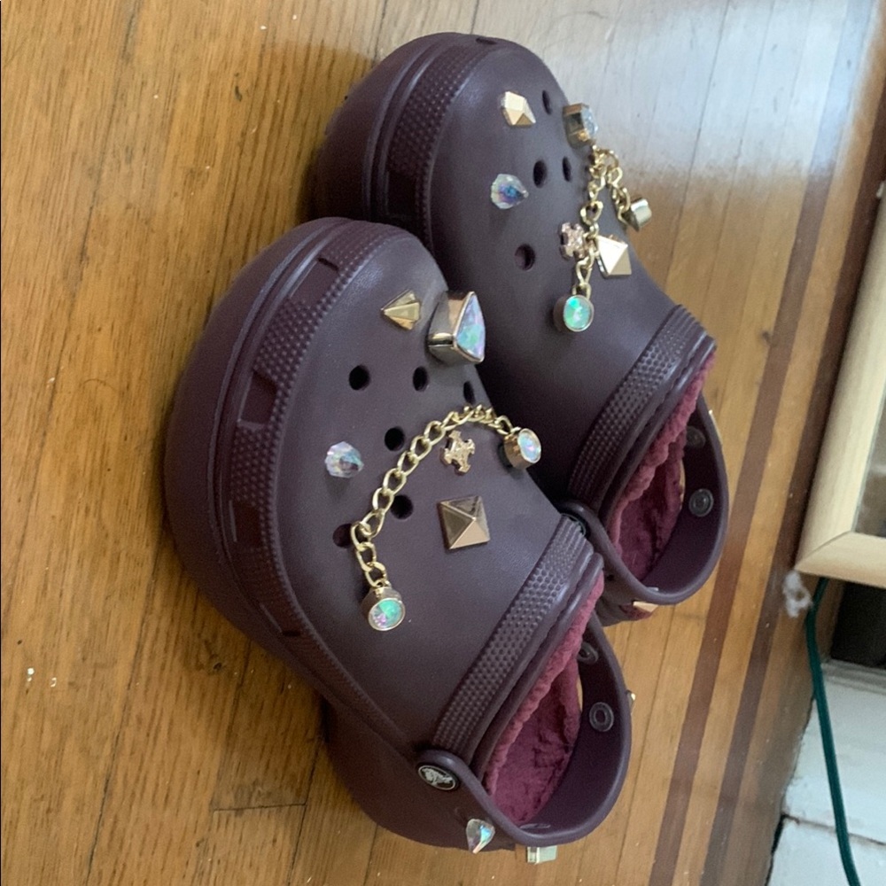 Classic Purple Crocs with Charms
